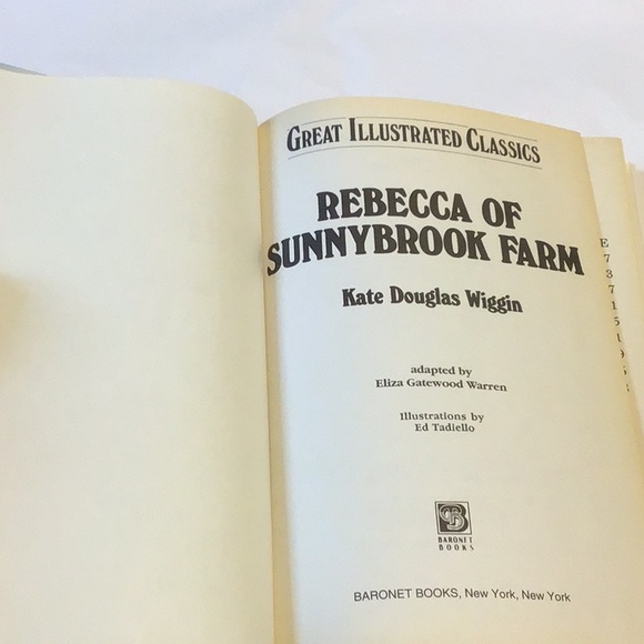 COPY - 🎉2/15.00🎉Great Illustrated Classics,rare,Rebecca of Sunnybrook Farm,Hard… - Picture 6 of 11